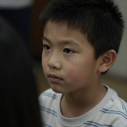 Contemplative Boy in Dim Light
