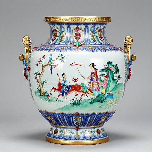 Large Qing Dynasty Cloisonné Urn