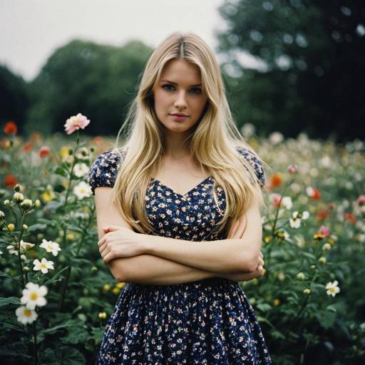 Charming British Floral Dress Portrait