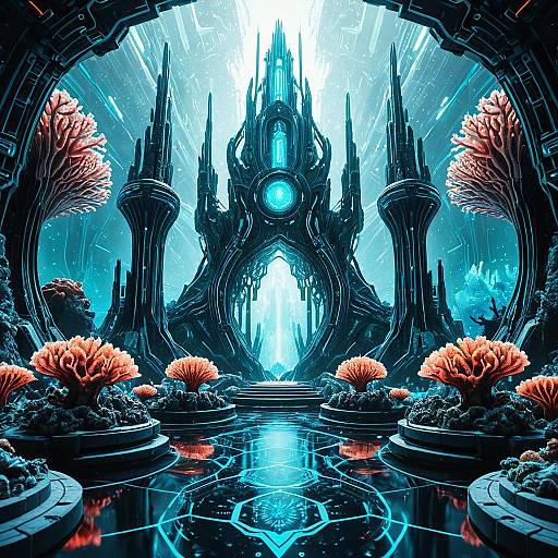 Futuristic Alien Coral Sanctuary