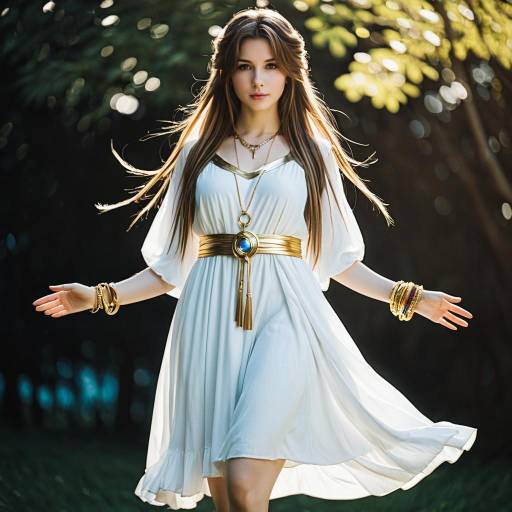 Elegant Belldandy Cosplay in Dramatic Lighting