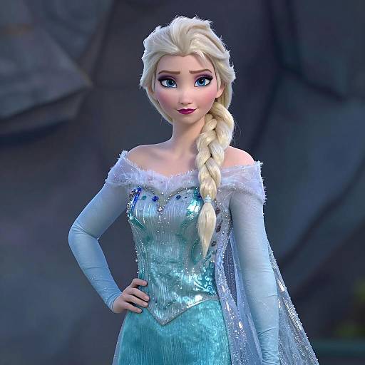 Elegant Elsa-Inspired Costume Portrait