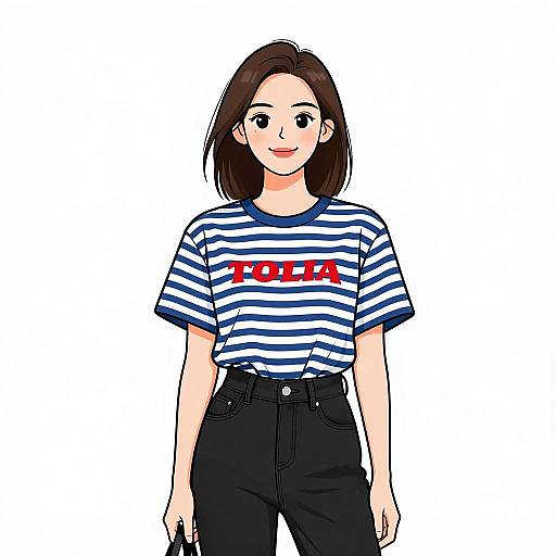 Smiling Woman in Casual Streetwear