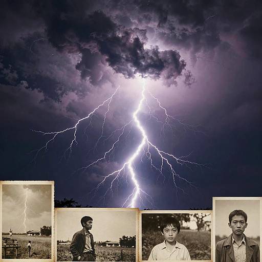 Surreal Electric Storm Collage