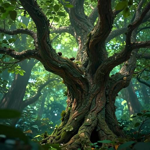 Ethereal Tree Spirit Bug's-Eye View