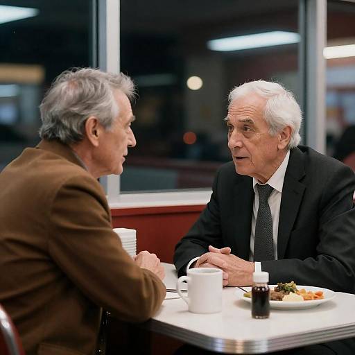 Late Night Diner Conversation Between Men