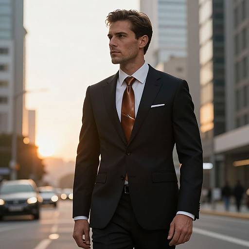 Sophisticated Man in Tailored Suit