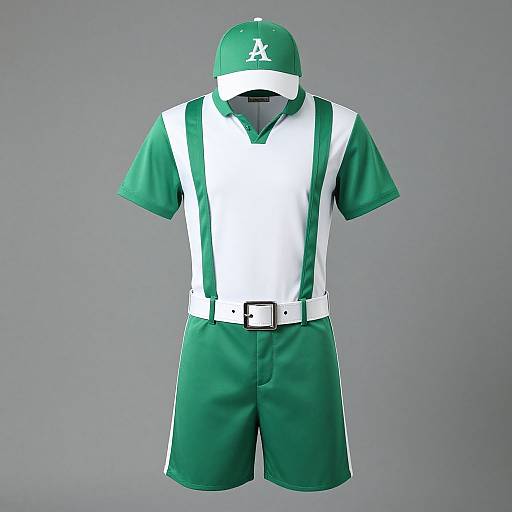 Green and White Sports Dress Costume