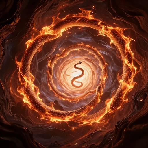Fiery Serpents in Luminous Vortex