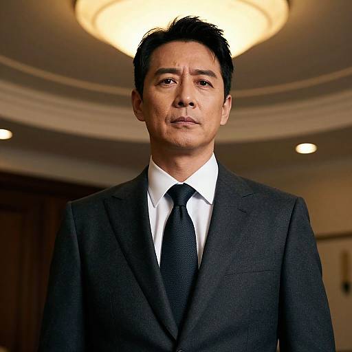 Famous Actor in Suit Indoors