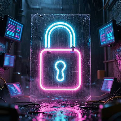 Neon Digital Lockpick in Cyber Alley