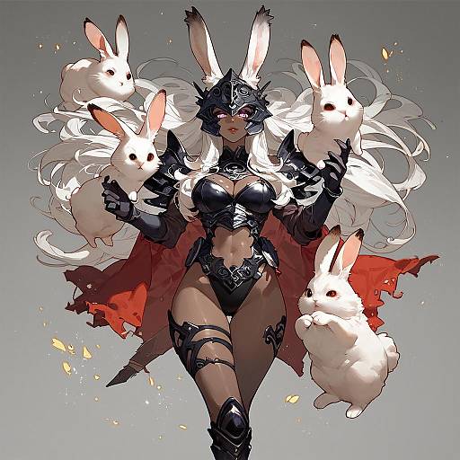 Chibi Viera Creature with Armor