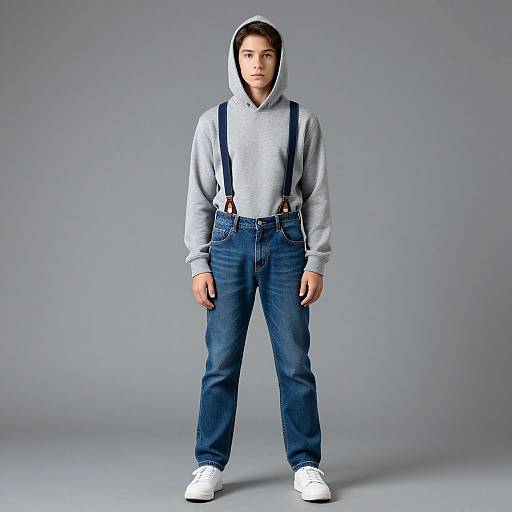 Teen Boy Wearing Morton Salt Costume