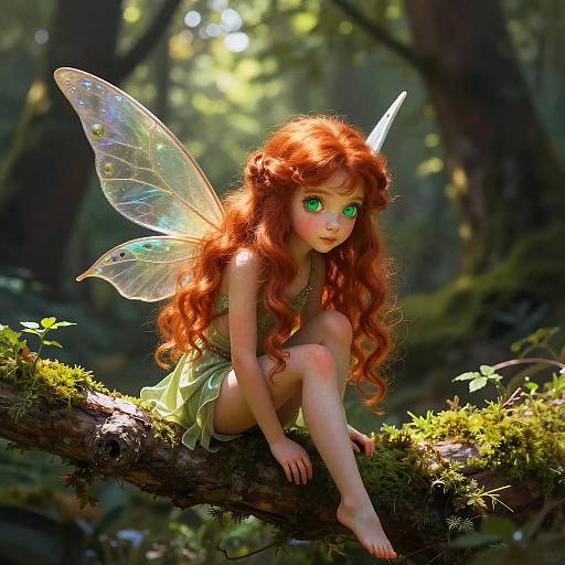 Whimsical Forest Fairy in Sunlight