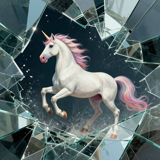 Unicorn Across Shattered Mirror