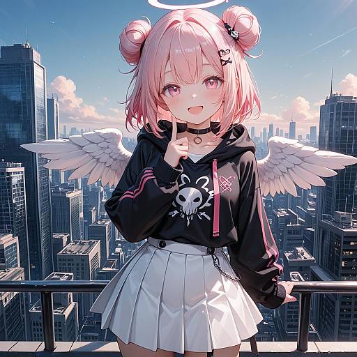 Charming Chibi Angel with Wings