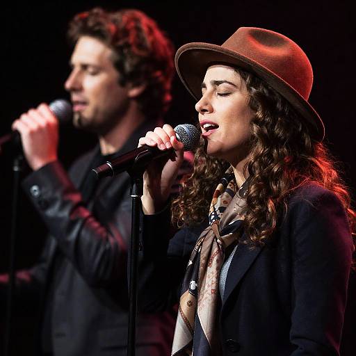 Live Performance of Two Musicians on Stage