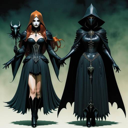Enchanting Sorceress Meets Plague Doctor
