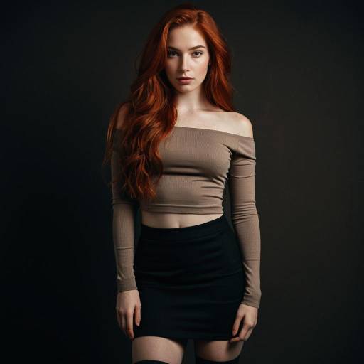 Portrait of Young Woman with Red Hair