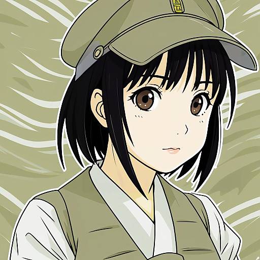 Illustration of Arare (kancolle), kantai collection in the style of Katatsuka kouji