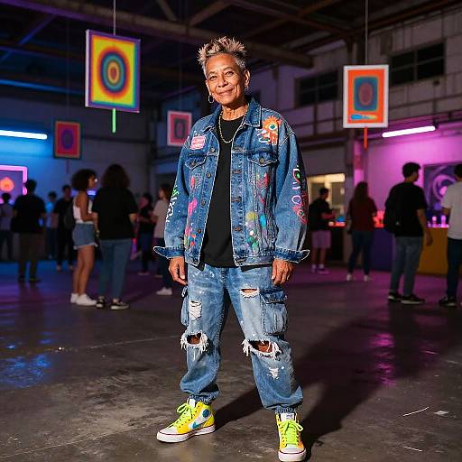 Neon Art Party Street Artist