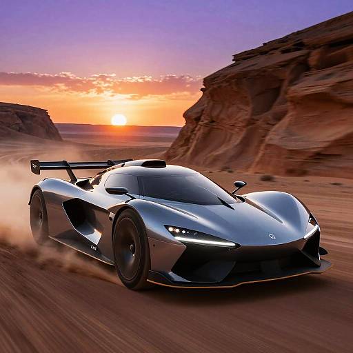 Farr Futuristic Racing in Desert Canyon