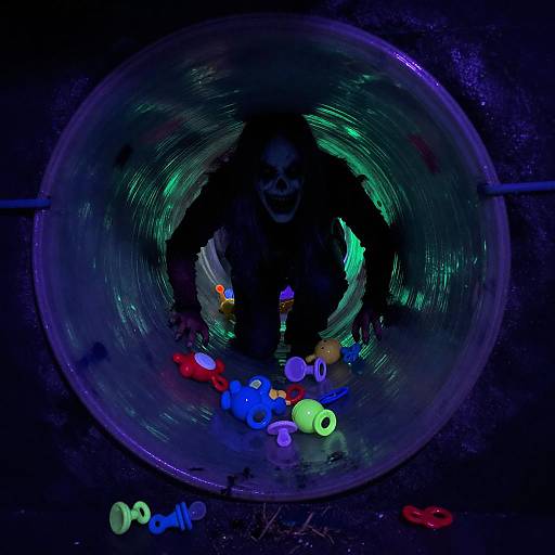 Phosphorescent Monster in Family Crawl Tunnel