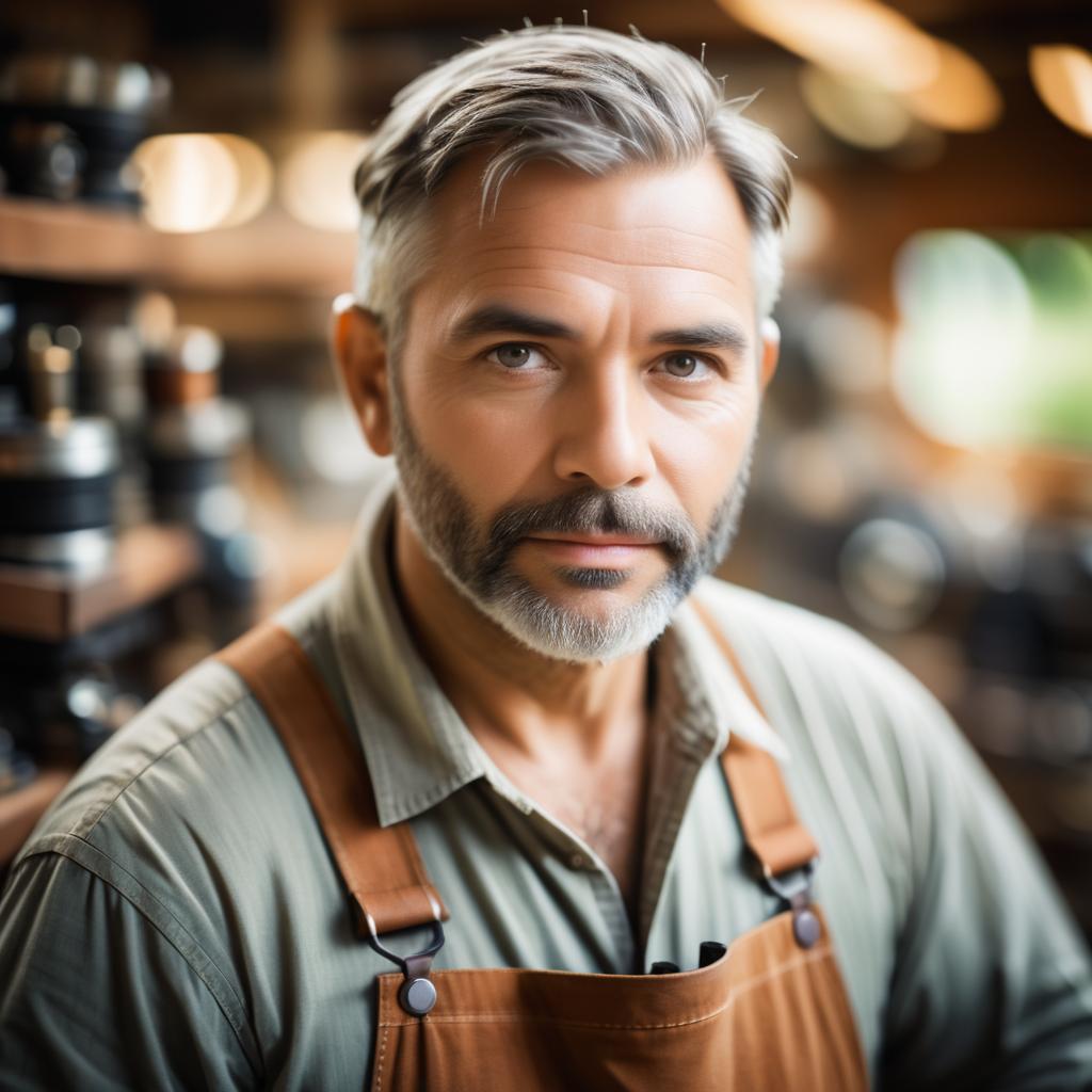 Cinematic Portrait of a Skilled Craftsman