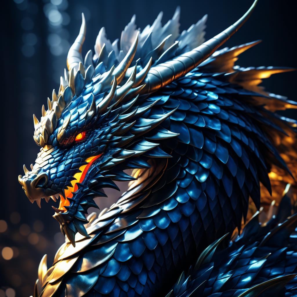 Majestic Dragon in Cinematic Lighting