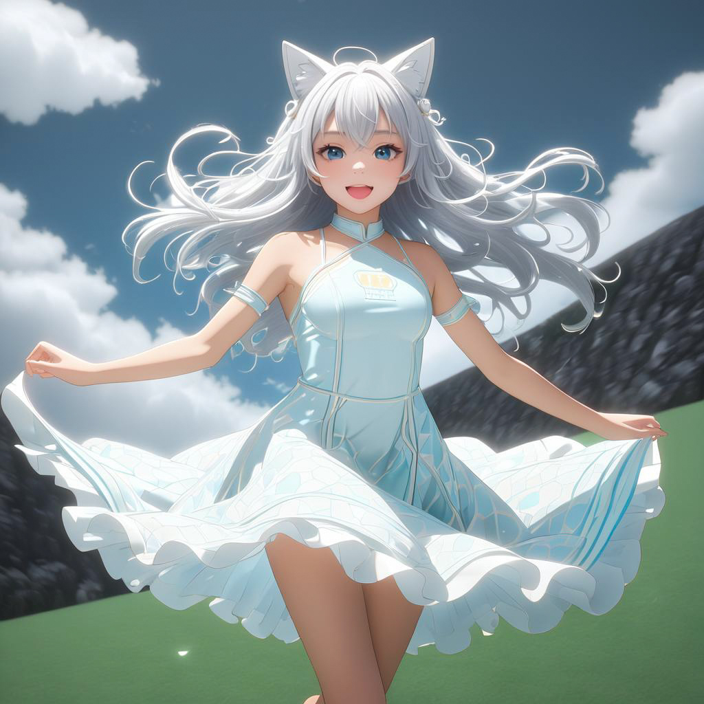 Exciting Catgirl Character in Dynamic CGI