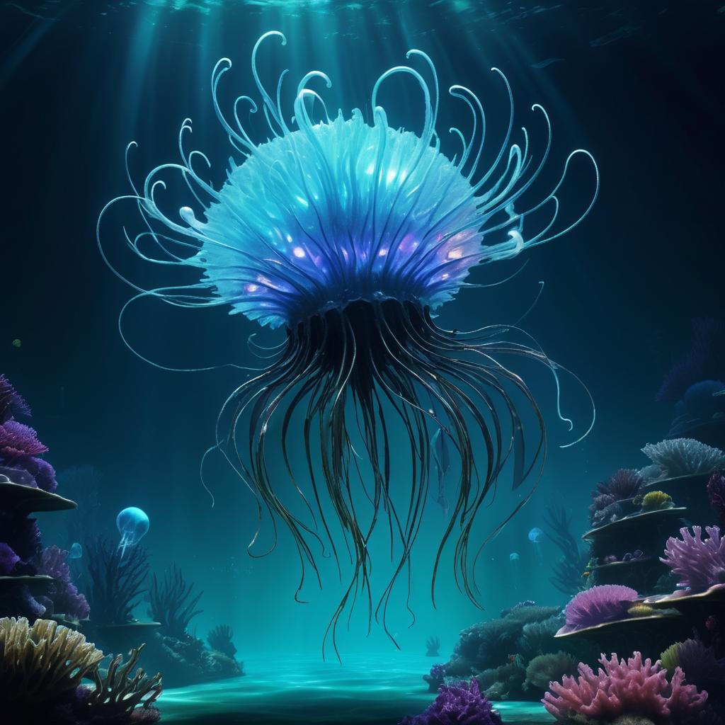 Phantasmic Underwater Creature Concept Design