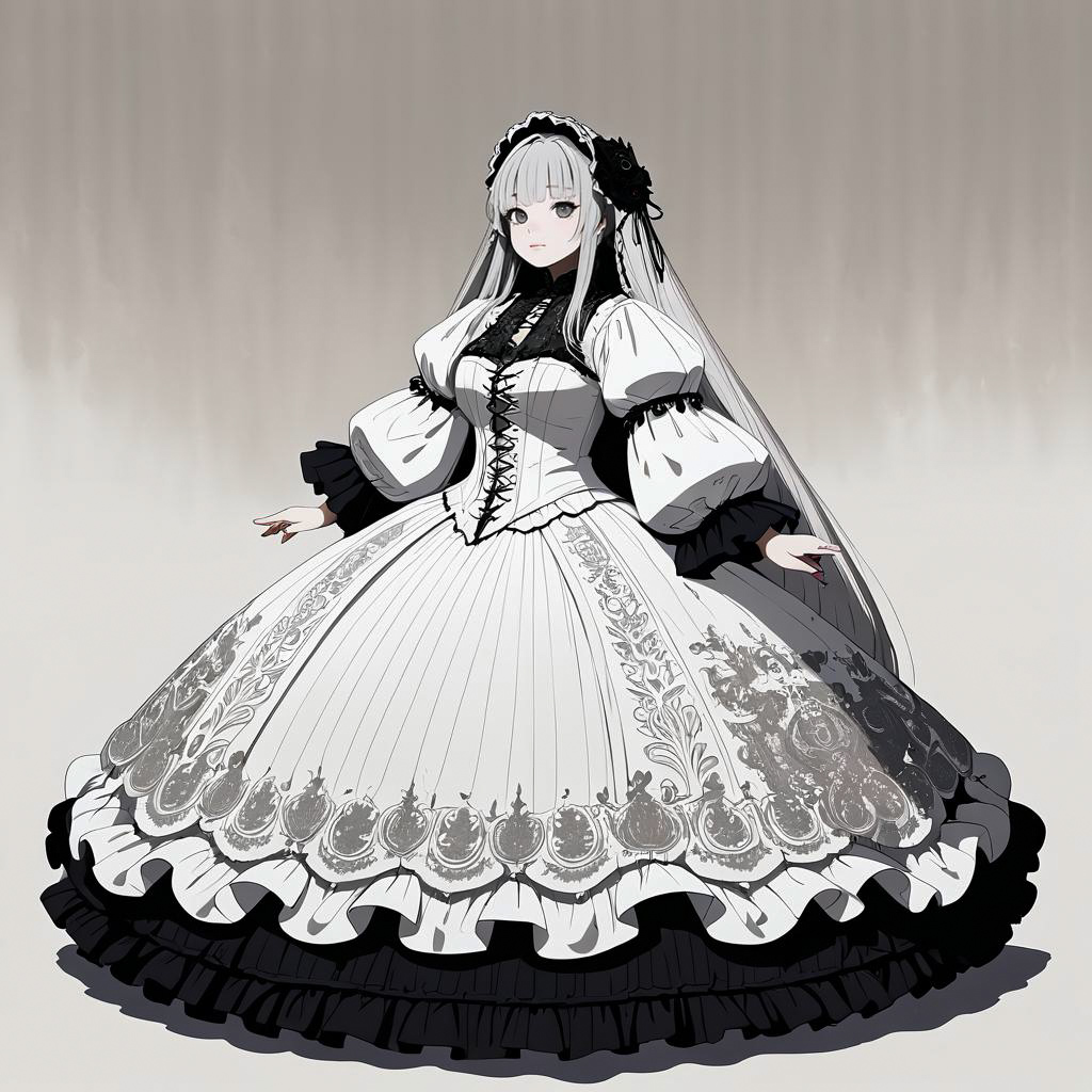 Curious Noblewoman in Gothic Lolita Style