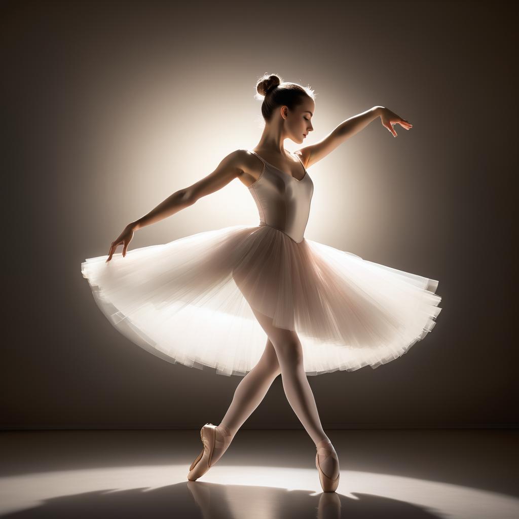 Graceful Ballerina in Soft Spotlight