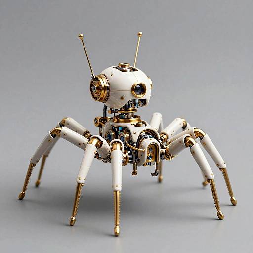 Futuristic Steampunk Mechanical Spider