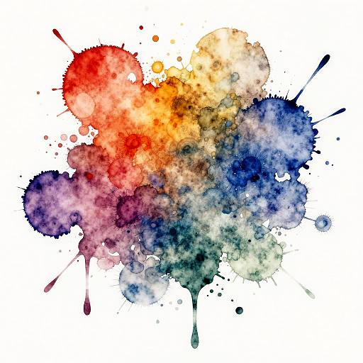 Vibrant Abstract Watercolor AI Art