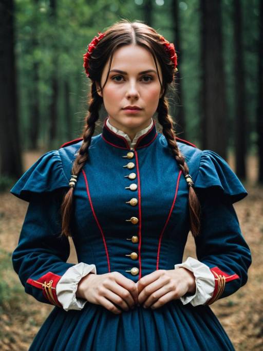Cinematic Portrait of Civil War Cosplay Woman
