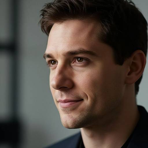 Professional Man Headshot with Side Lighting