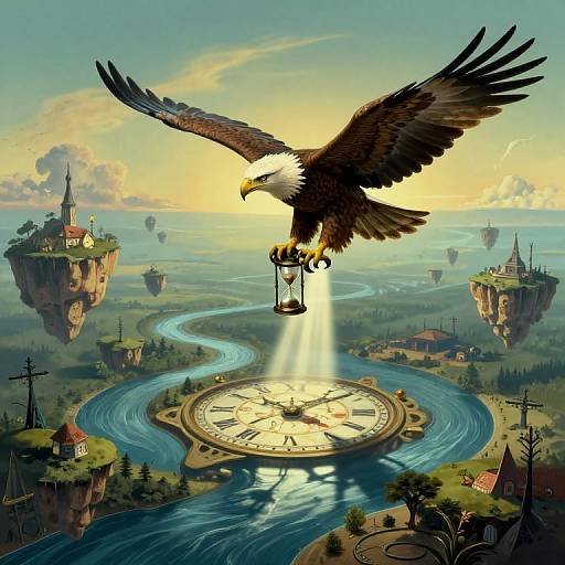 Surreal Time River Dreamscape