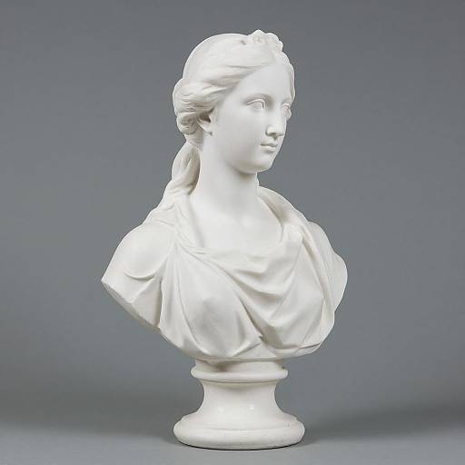 20th Century Plaster Woman Bust