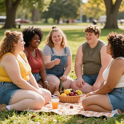 Cozy Park Picnic With Chubby Friends