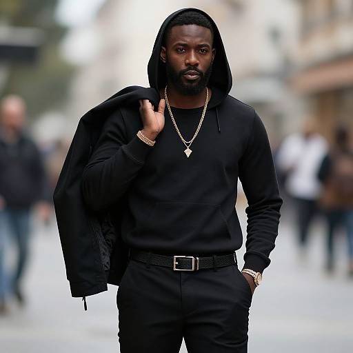 Stylish Street Outfit with Beard
