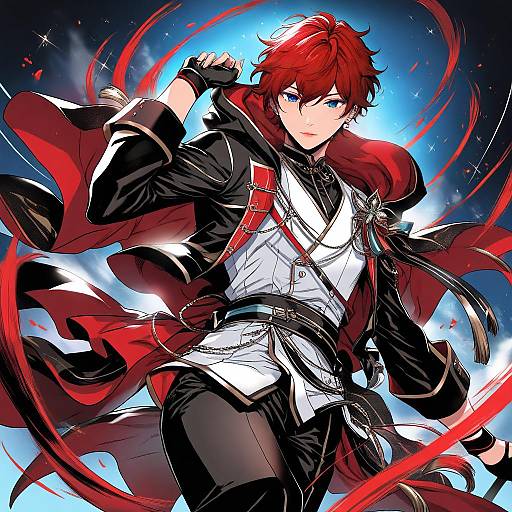 Illustration of Amagi hiiro, ensemble stars! in the style of Fei (maidoll)