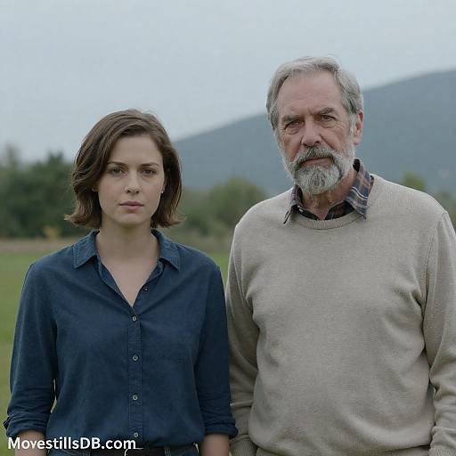 Portrait of Older Man and Younger Woman Outdoors