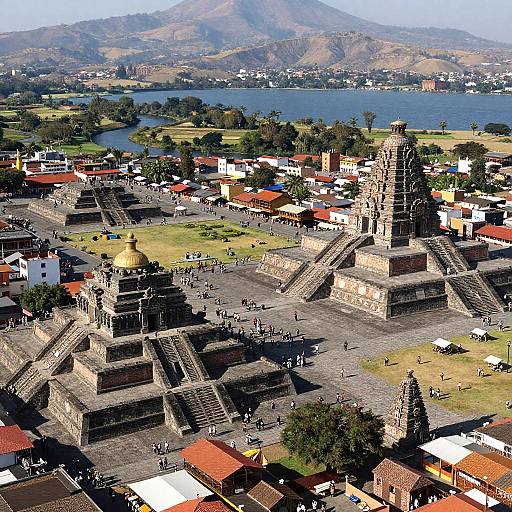 Aztec Empire Fantasy Cityscape