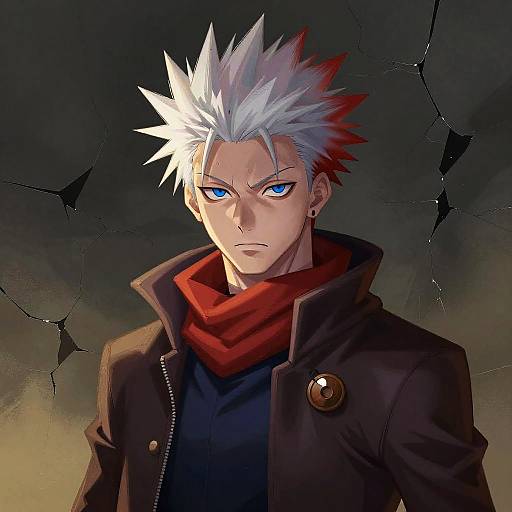 Punk Digital Portrait with Spiky Hair