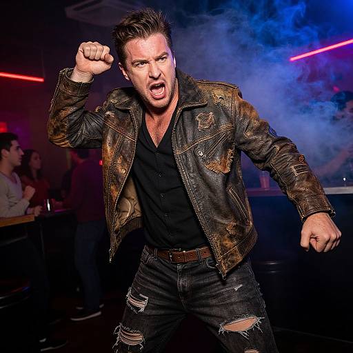 Vintage Fight Club Narrator in Nightclub