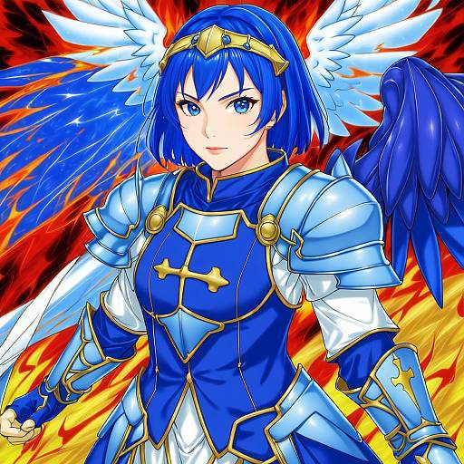 Illustration of Catria (fire emblem), fire emblem in the style of Dean (momodean)