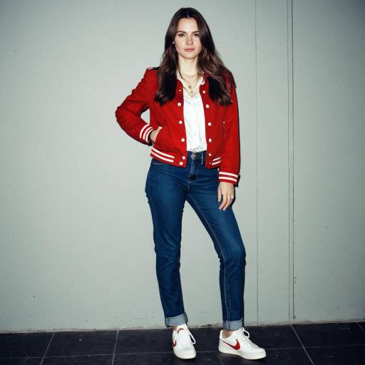 Stylish Woman in Denim Party Attire
