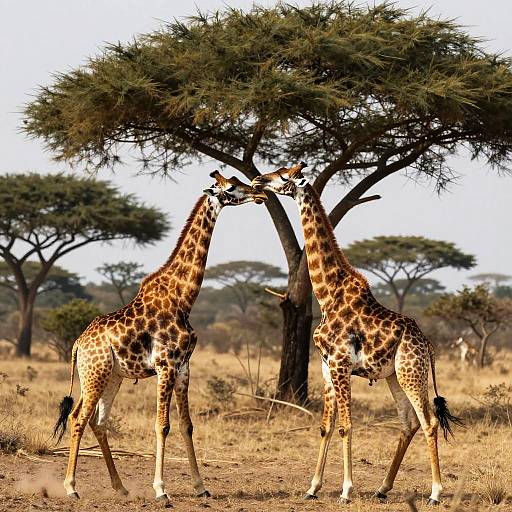 Fierce Giraffe Neck Battle