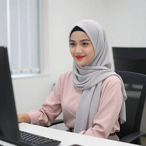 Young Asian Woman in Modern Office